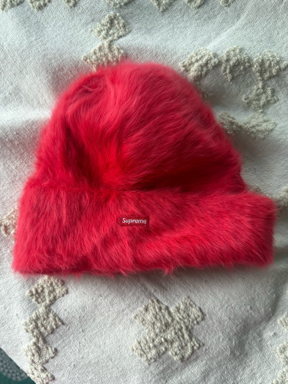 Supreme x Kangol Hot Pink Red Angora Fur Beanie - Picture 5 of 6